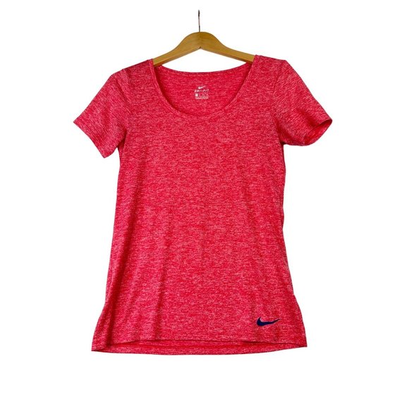 Nike Scoop Neck Short Sleeve‎ Athletic Shirt sz XS Red - Picture 1 of 7
